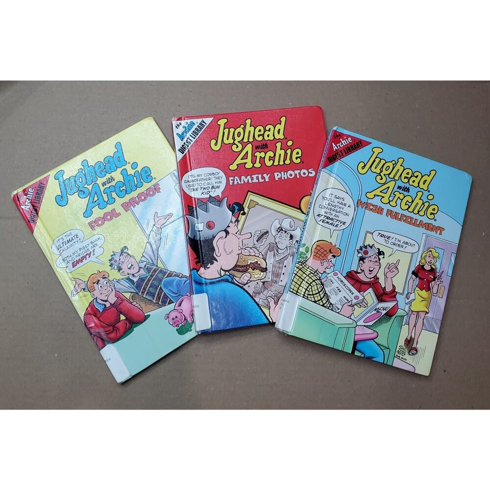 Archie Digest Library Jughead with Archie Lot Of 3, Spotlight Ex Library Binding